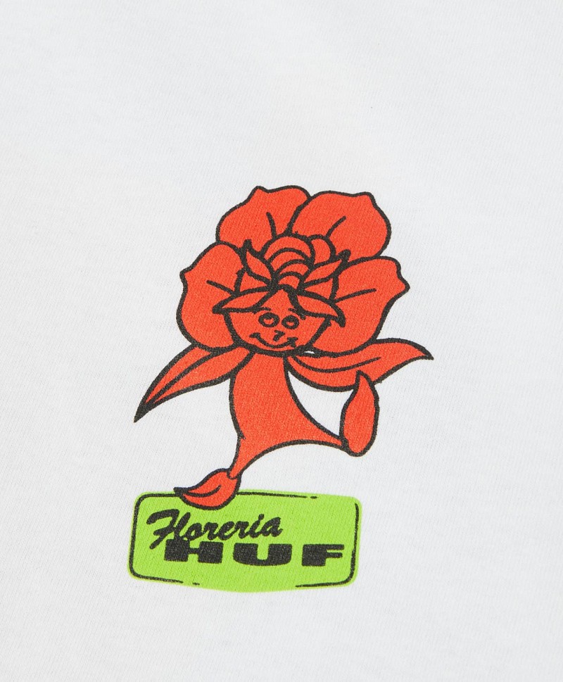 HUF FLOWER DISTRICT TEE WHITE