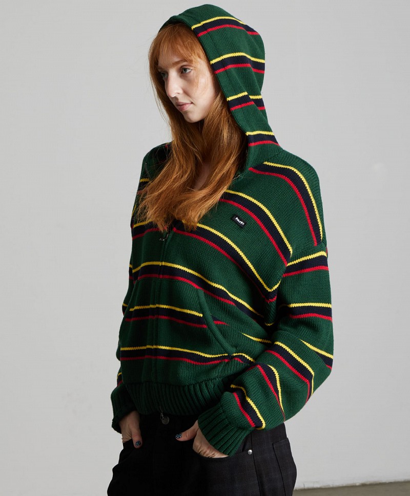 HUF BANKS HOODED SWEATER SYCAMORE