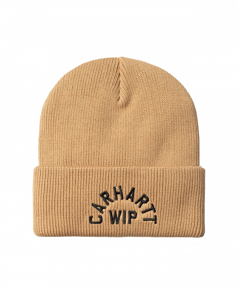 CARHARTT WIP ARCH SCRIPT BEANIE WIP DUSTY H/BLACK