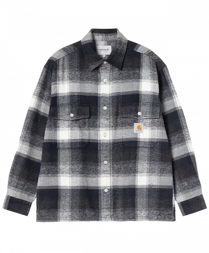 CARHARTT WIP ESTERSON CHECK SHIRT DARK NAVY