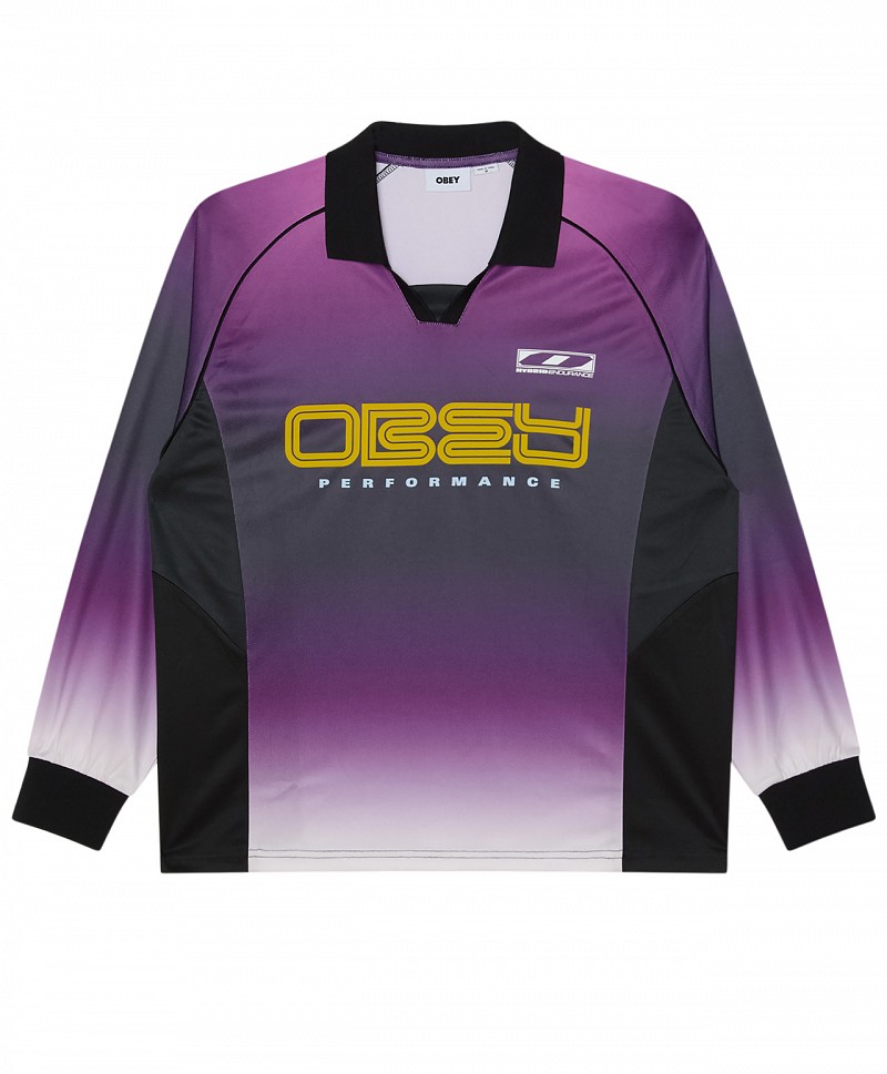 OBEY SPECTRUM 89 LONG SLEEVE JERSEY PURPLE GRADIENT