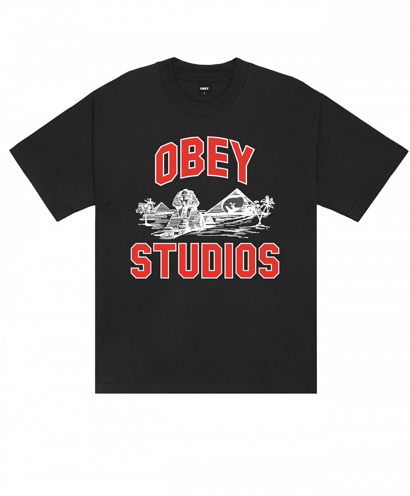 OBEY CAIRO HEAVYWEIGHT TEE VINTAGE BLACK