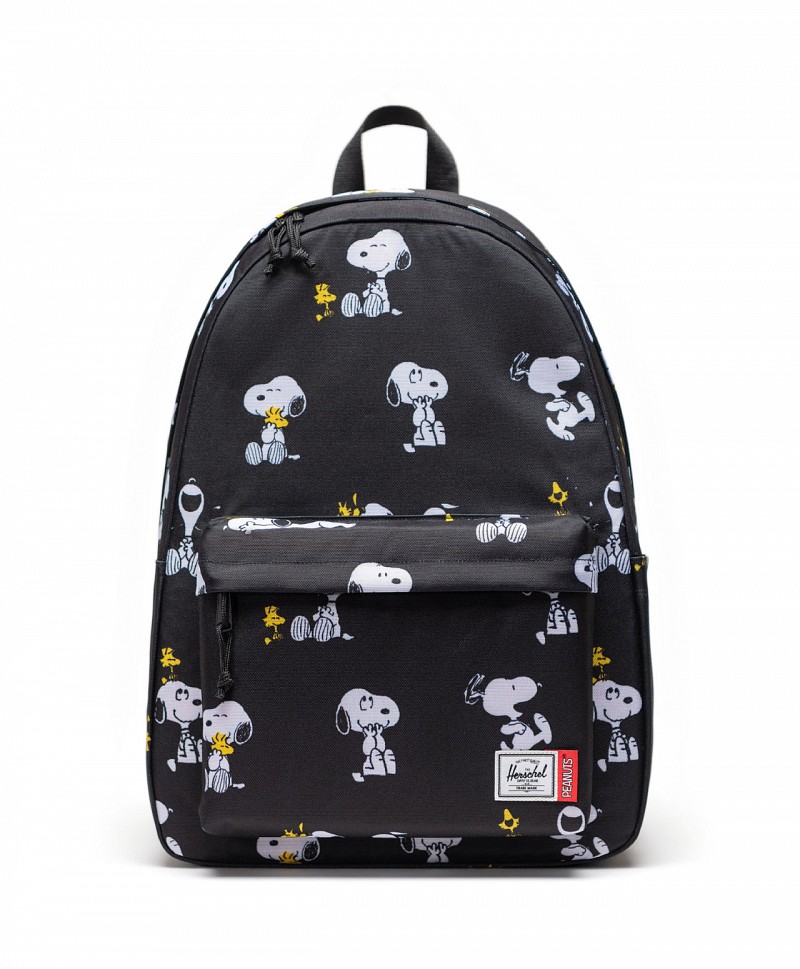 HERSCHEL X PEANUTS CLASSIC XL BACKPACK SNOOPY AND WOODSTOCK BLACK