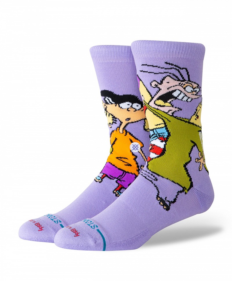 STANCE X CARTOON NETWORK ED EDD EDDY CREW SOCKS PURPLE