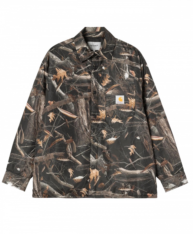 CARHARTT WIP KANDLER SHIRT JACKET CAMO FEATHER TREE/BLACK