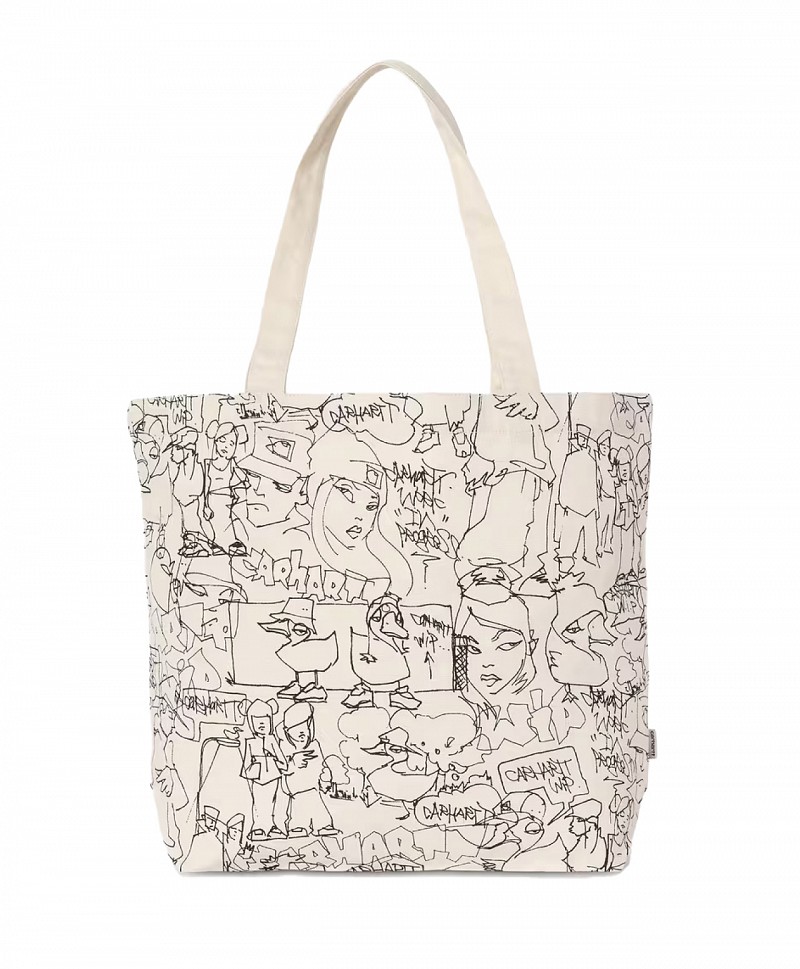 CARHARTT WIP BLINKERFLUID TOTE BAG BLINKERFLUID PRINT/BLACK