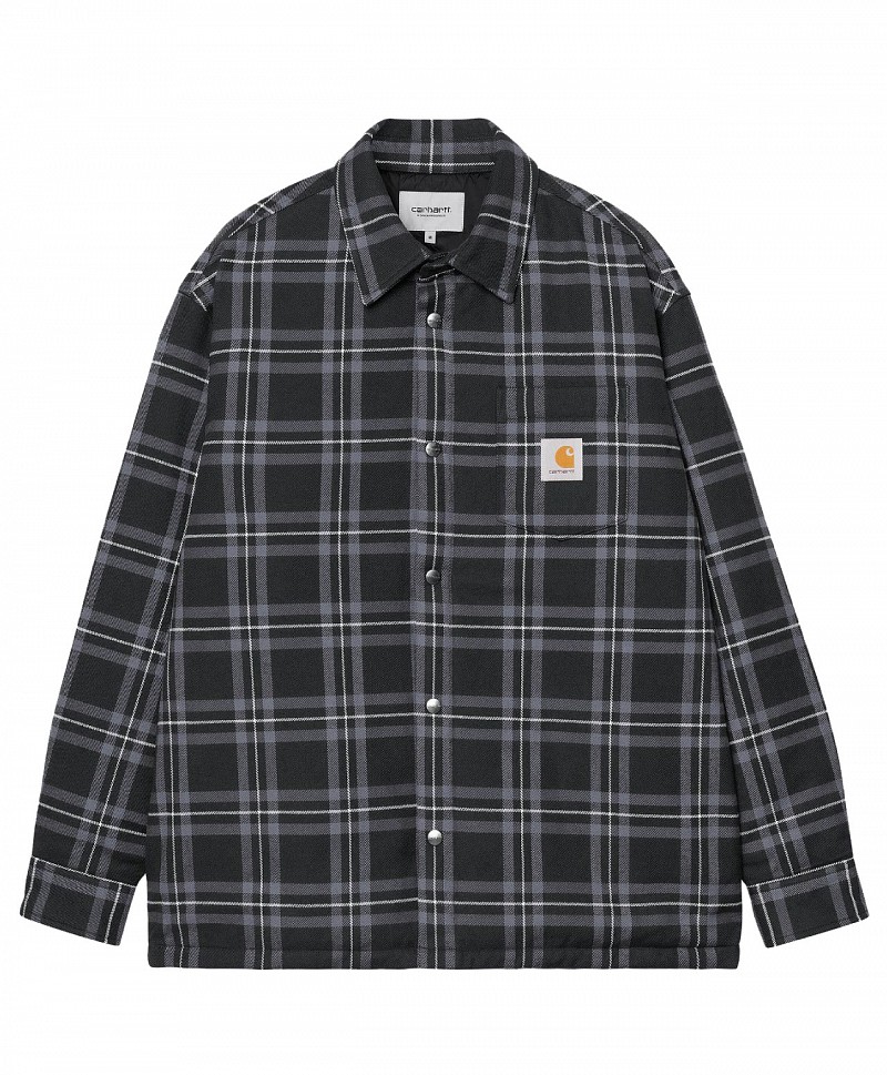 CARHARTT WIP BAIRD SHIRT JACKET CHECK BLACK
