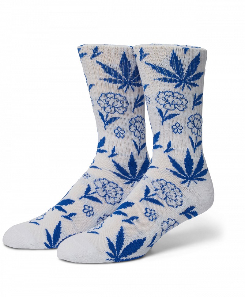 HUF PLANTLIFE PORCELAIN SOCKS WHITE