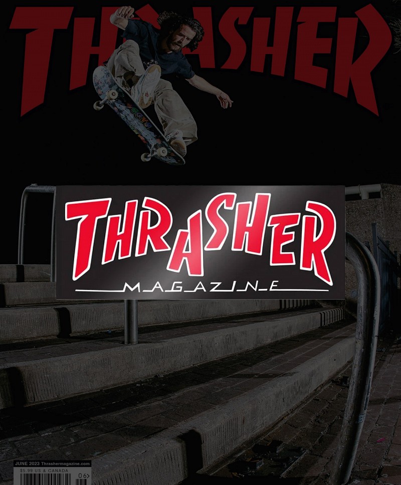 THRASHER X PARRA MAG STICKER BLACK/RED