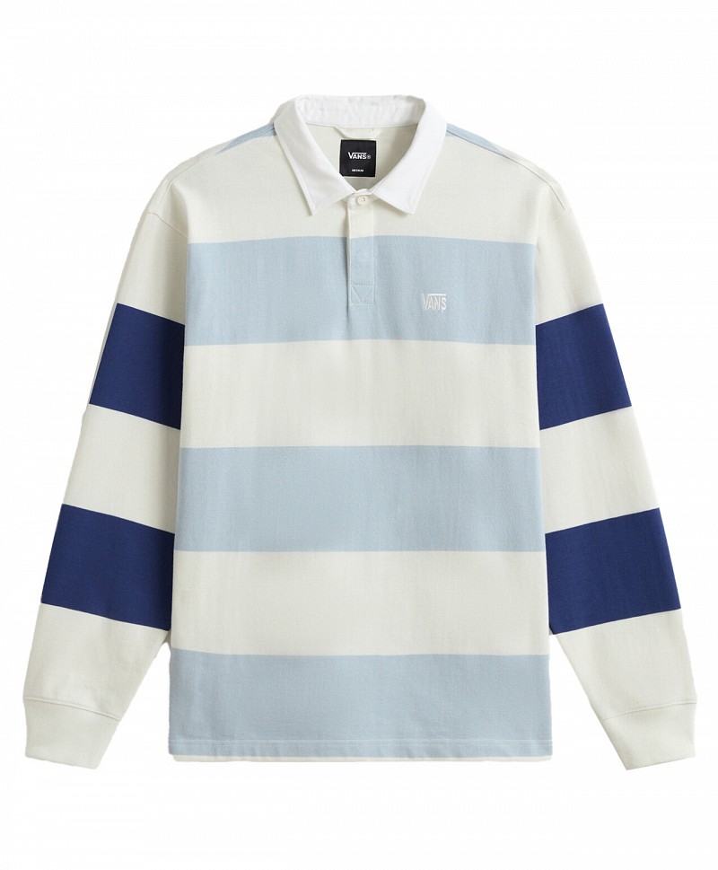 VANS WARD STRIPE RUGBY KNIT MARSHMALLOW/SOFT SLATE BLUE