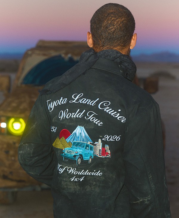 HUF X TOYOTA LAND CRUISER WORLD TOUR JACKET BLACK