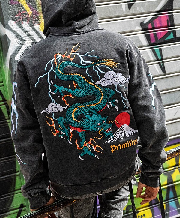 PRIMITIVE MELTDOWN HEAVYWEIGHT HOOD BLACK