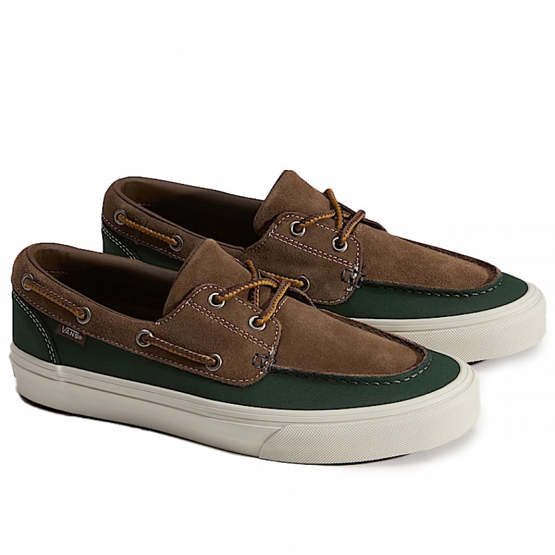 VANS 2-EYELET BOAT SHOES WEATHERIZED OIL GREEN