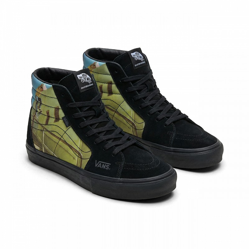 VANS X ATIBA SKATE SK8-HI BLACK/MULTI