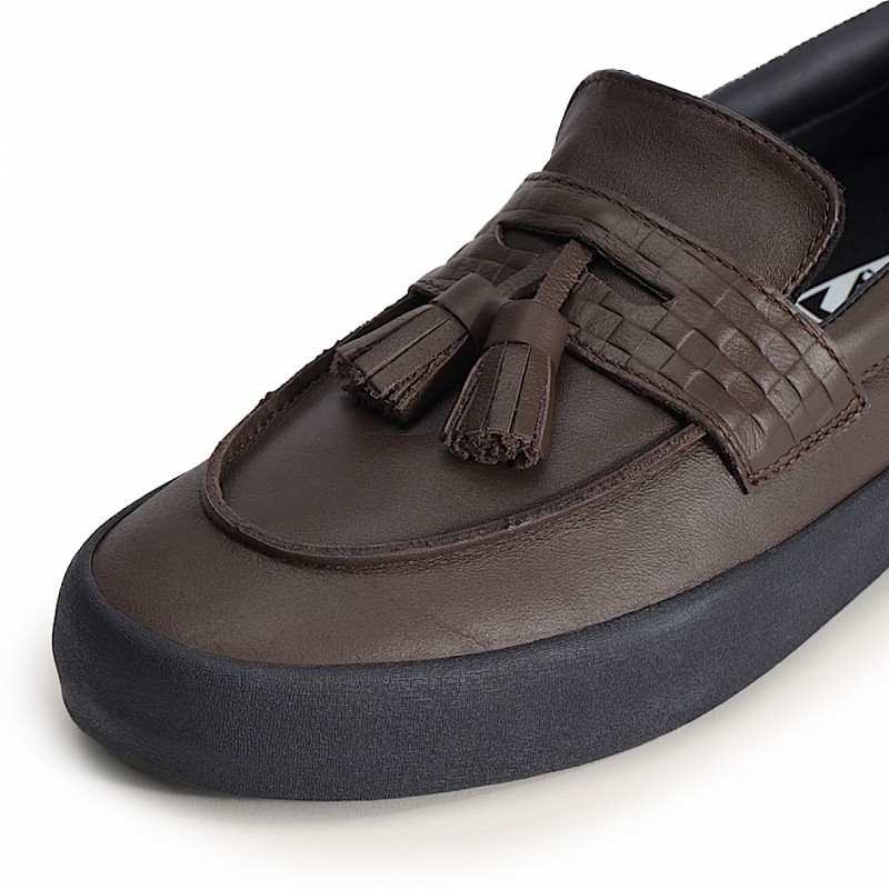 VANS SKATE LOAFER TASSEL BROWN