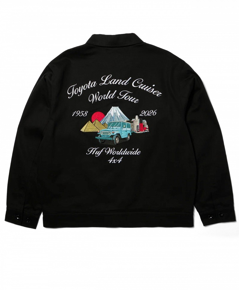 HUF X TOYOTA LAND CRUISER WORLD TOUR JACKET BLACK