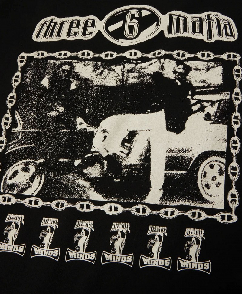 HUF X THREE 6 MAFIA MOST KNOWN UNKNOWN TEE BLACK