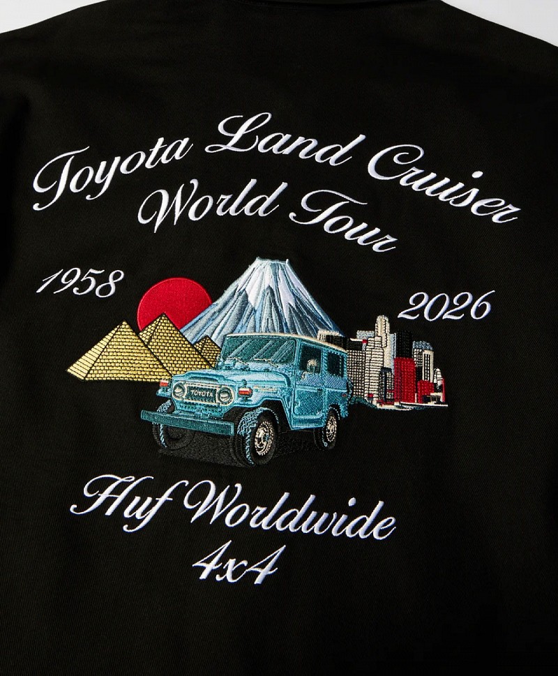 HUF X TOYOTA LAND CRUISER WORLD TOUR JACKET BLACK