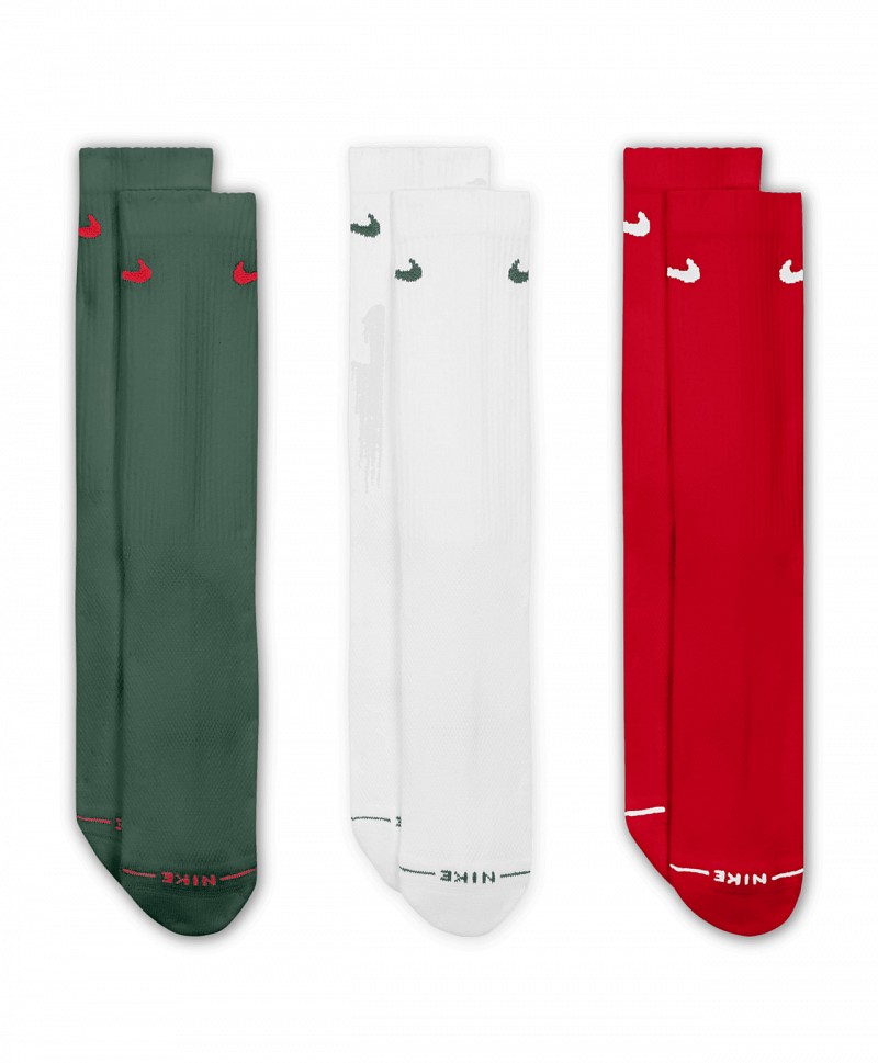 NIKE EVERYDAY ELEVATED CREW SOCKS 3-PACK MULTI