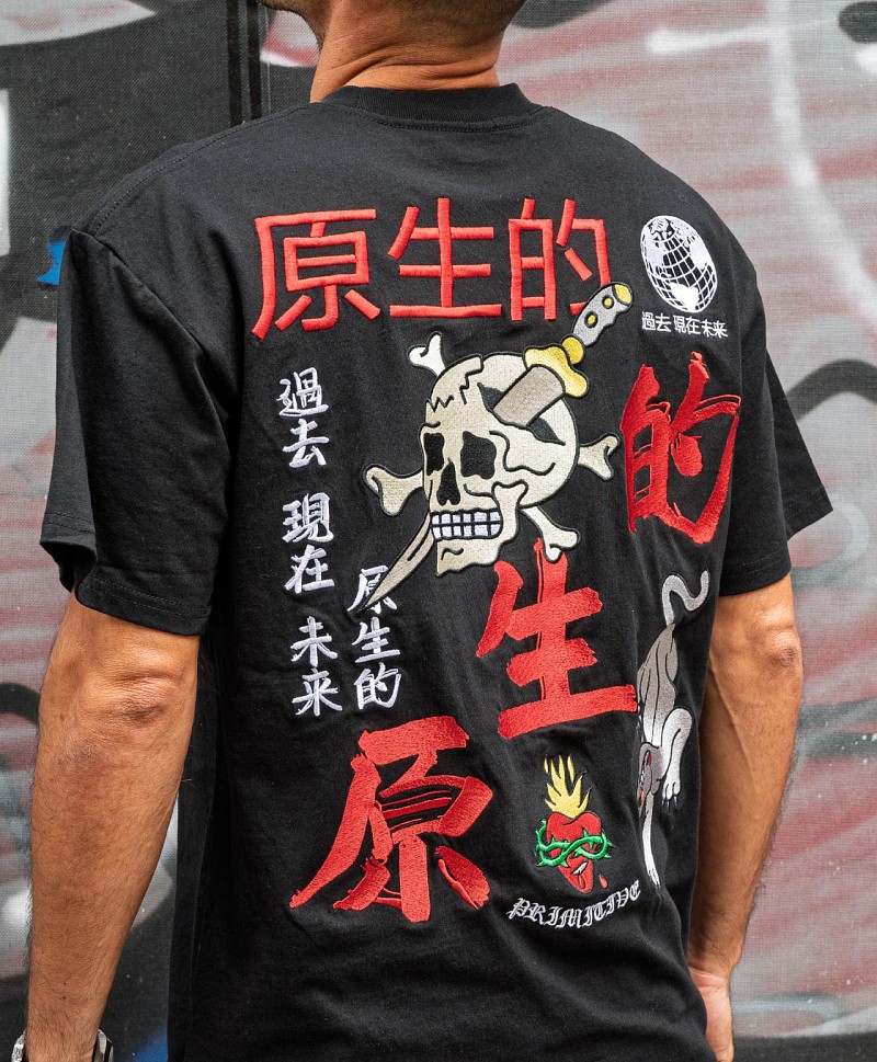 PRIMITIVE OUTSIDER HEAVYWEIGHT TEE BLACK