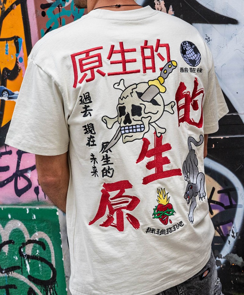 PRIMITIVE OUTSIDER HEAVYWEIGHT TEE NATURAL