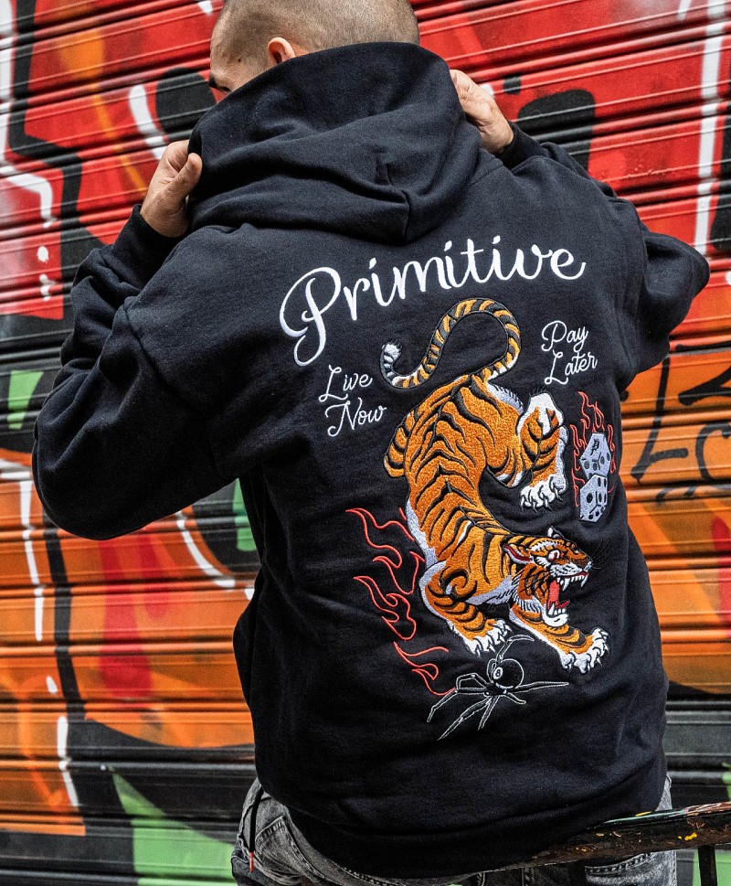 PRIMITIVE BIG CITY HEAVYWEIGHT HOOD BLACK