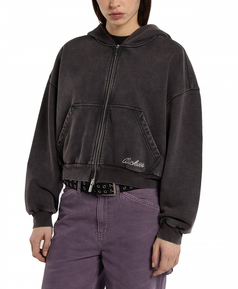 DICKIES WOMENS BAKER ZIP HOOD BLACK