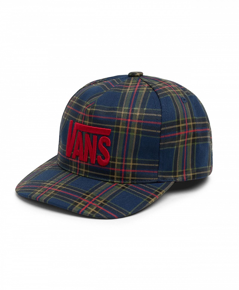 VANS STRETCH LOGO SNAPBACK DRESS BLUES/RACING RED